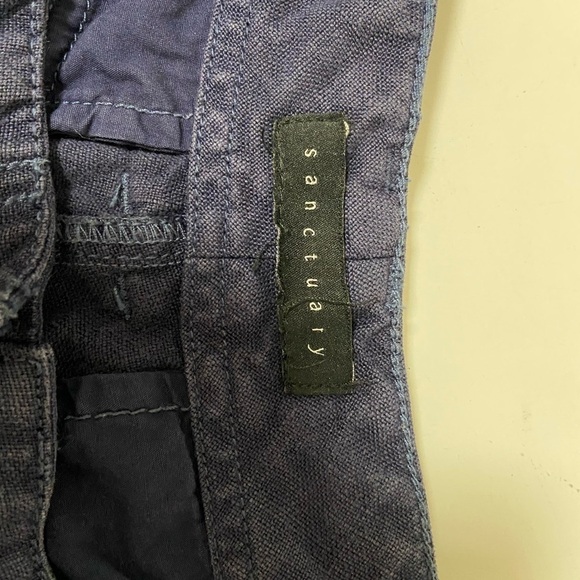 Sanctuary blue Linen shorts Casual Shorts‎ size xs - Picture 4 of 6